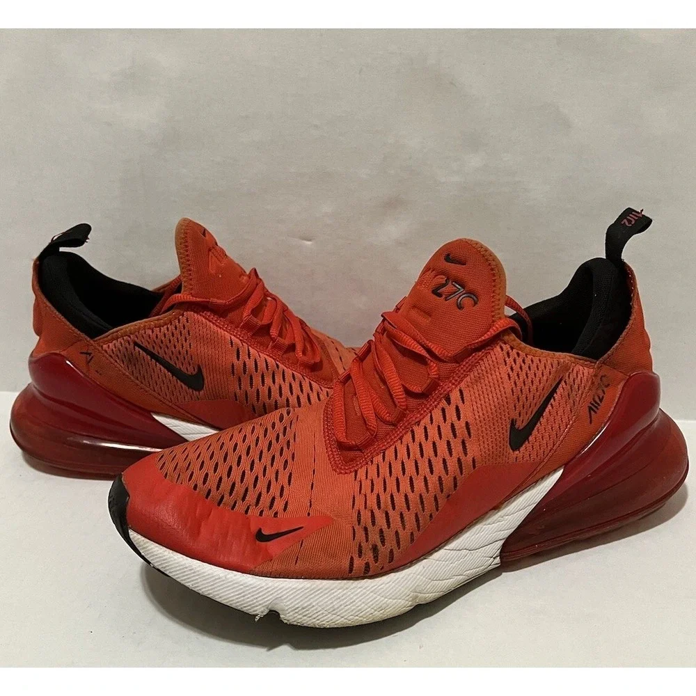 Men's Nike Air Max 270‎ Model AH8050-601 Habanero Red White Size 11